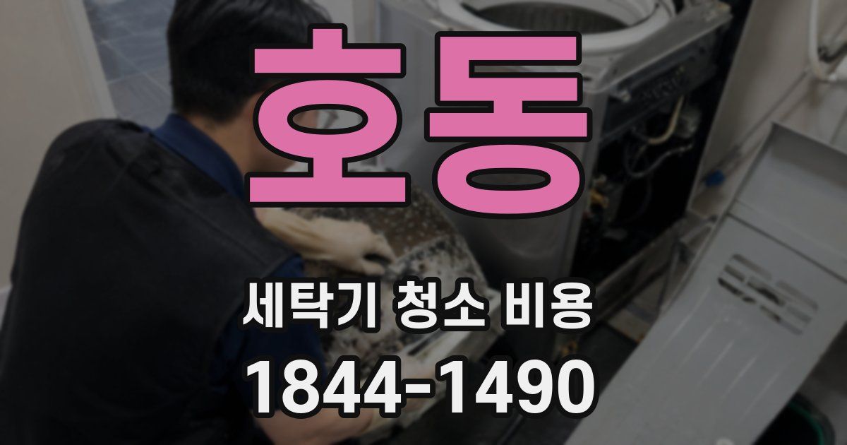 호동 세탁기 청소 비용