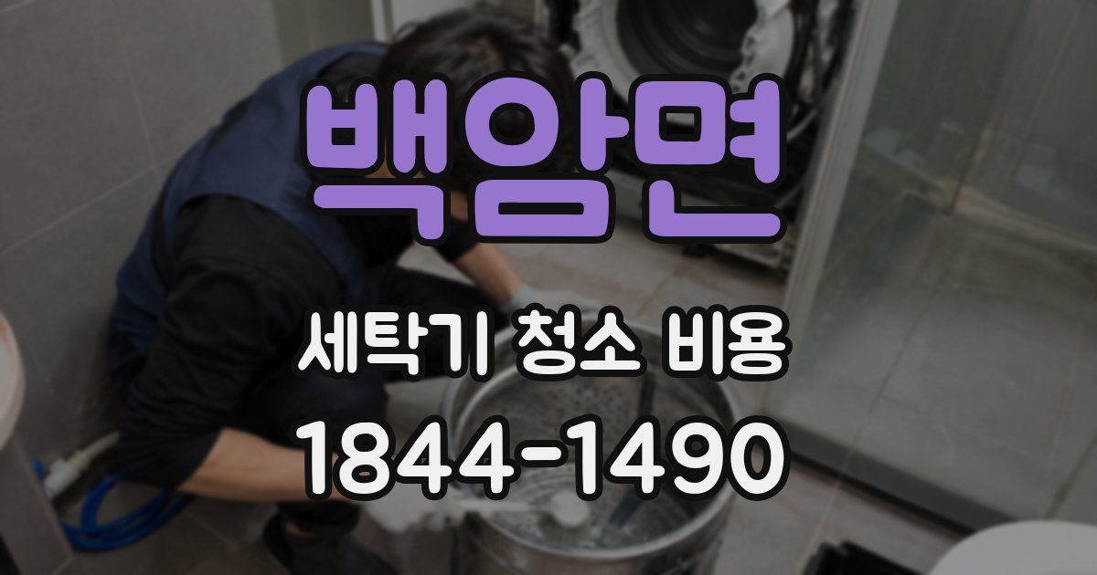 백암면 세탁기 청소 비용