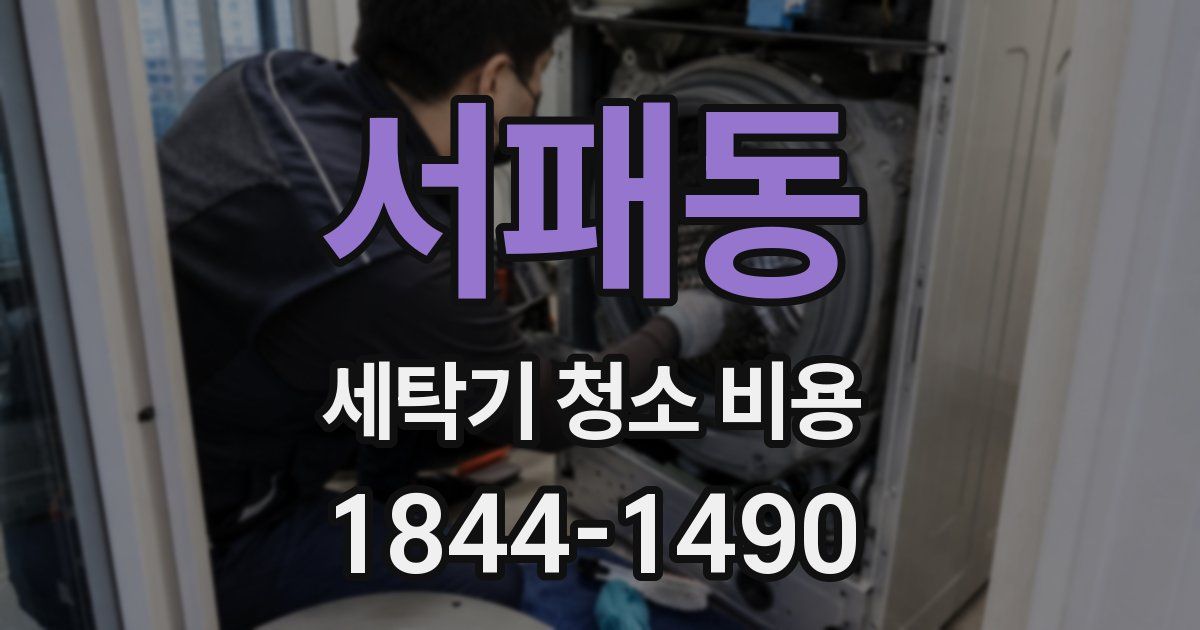 서패동 세탁기 청소 비용