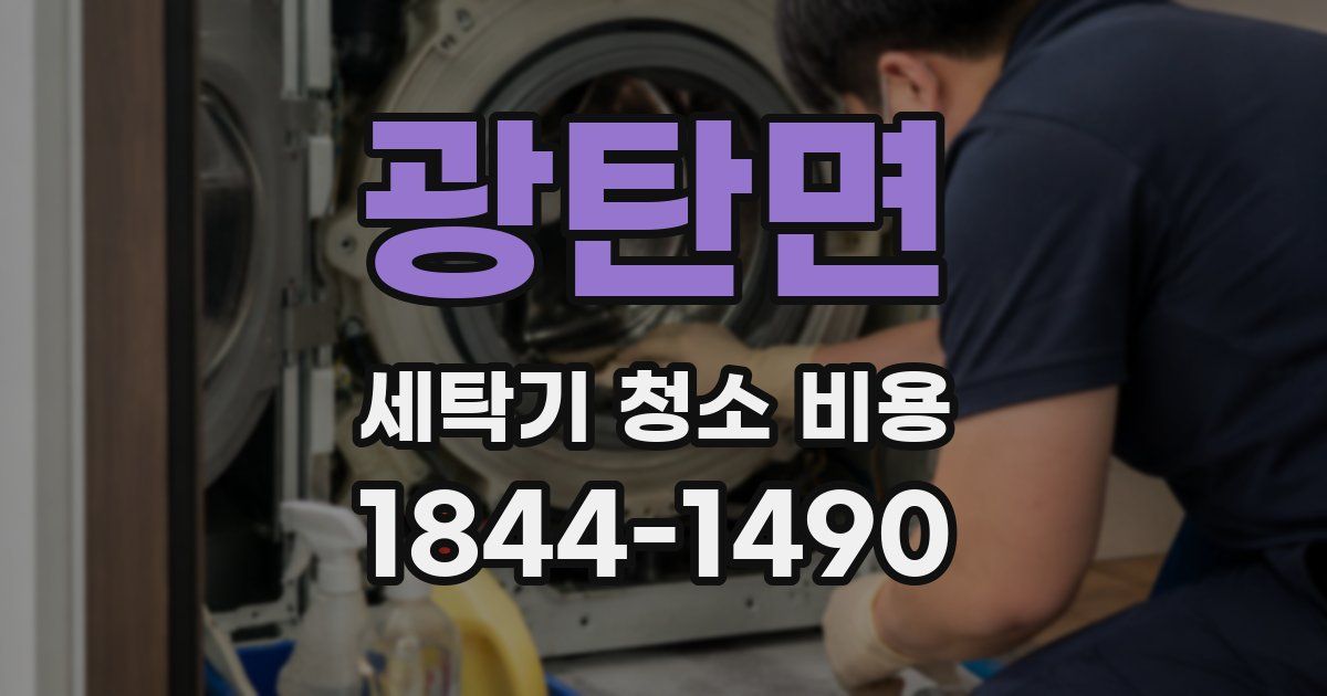 광탄면 세탁기 청소 비용