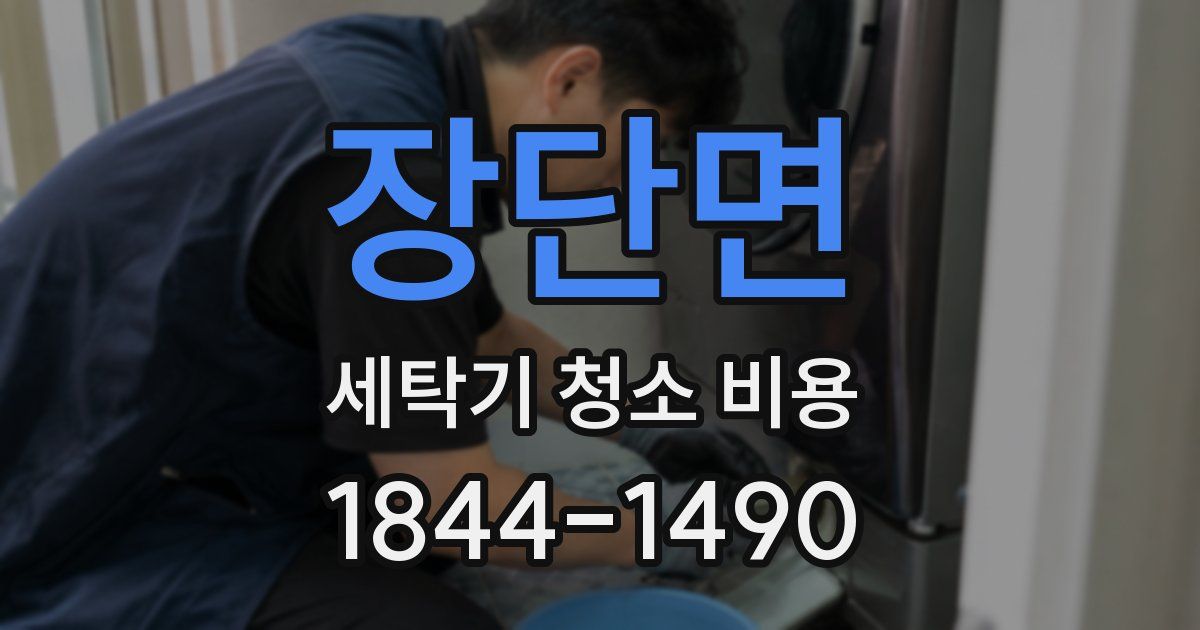 장단면 세탁기 청소 비용