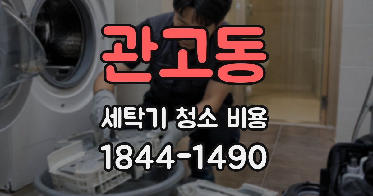 관고동 세탁기 청소 비용