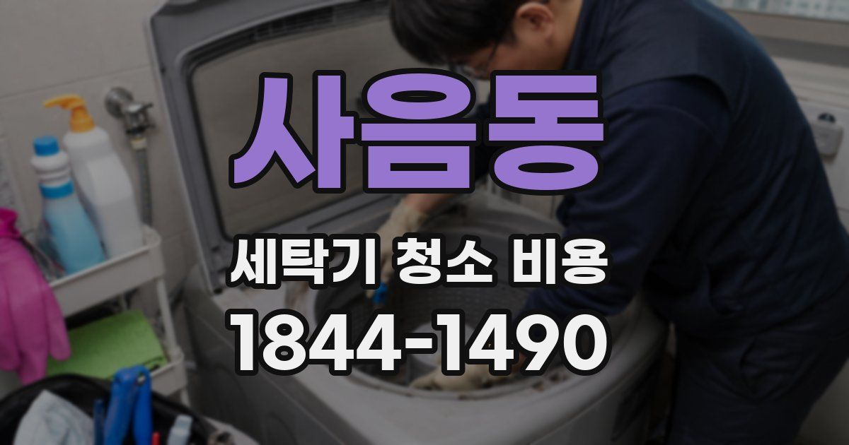 사음동 세탁기 청소 비용