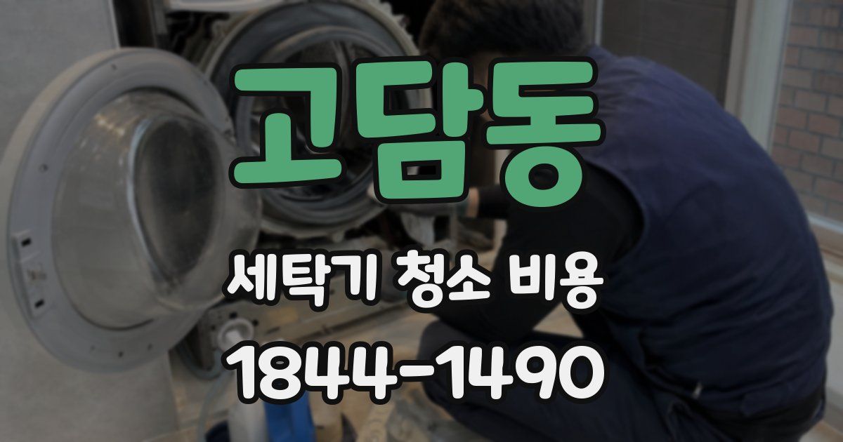 고담동 세탁기 청소 비용
