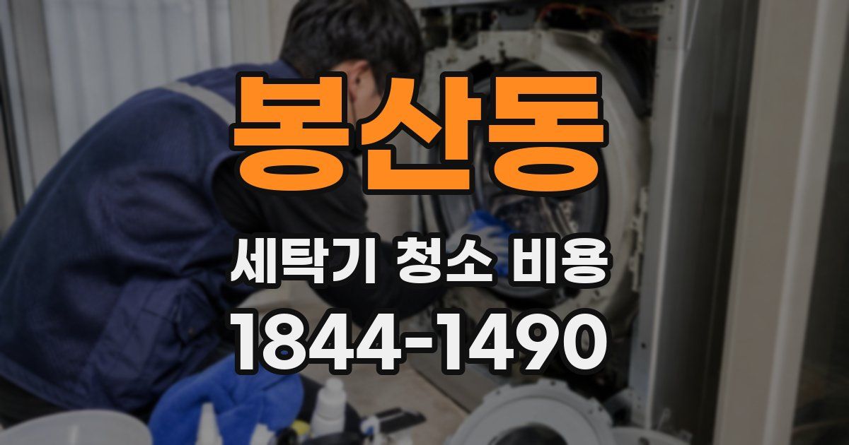 봉산동 세탁기 청소 비용
