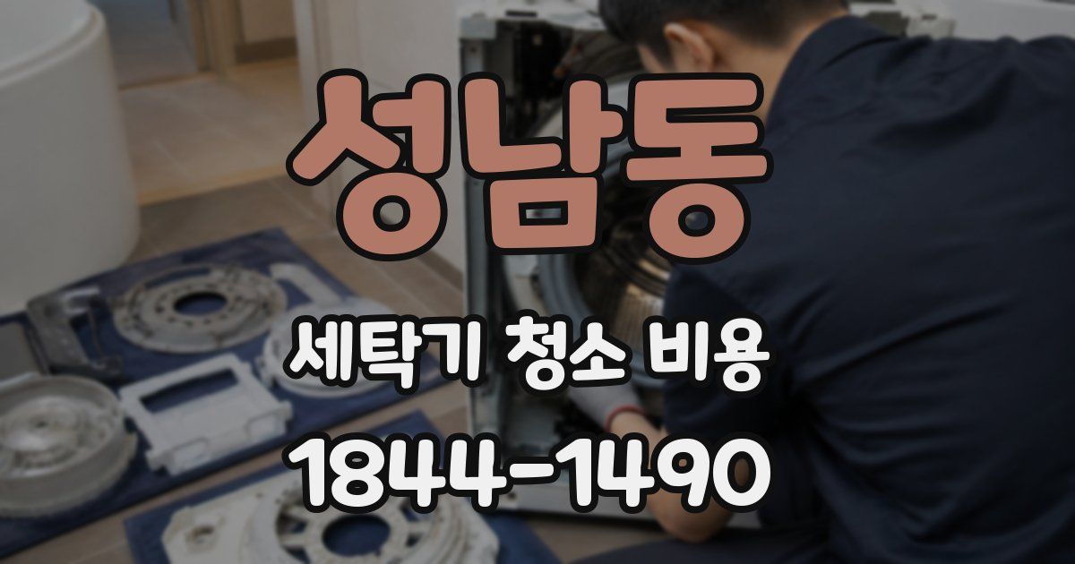 성남동 세탁기 청소 비용