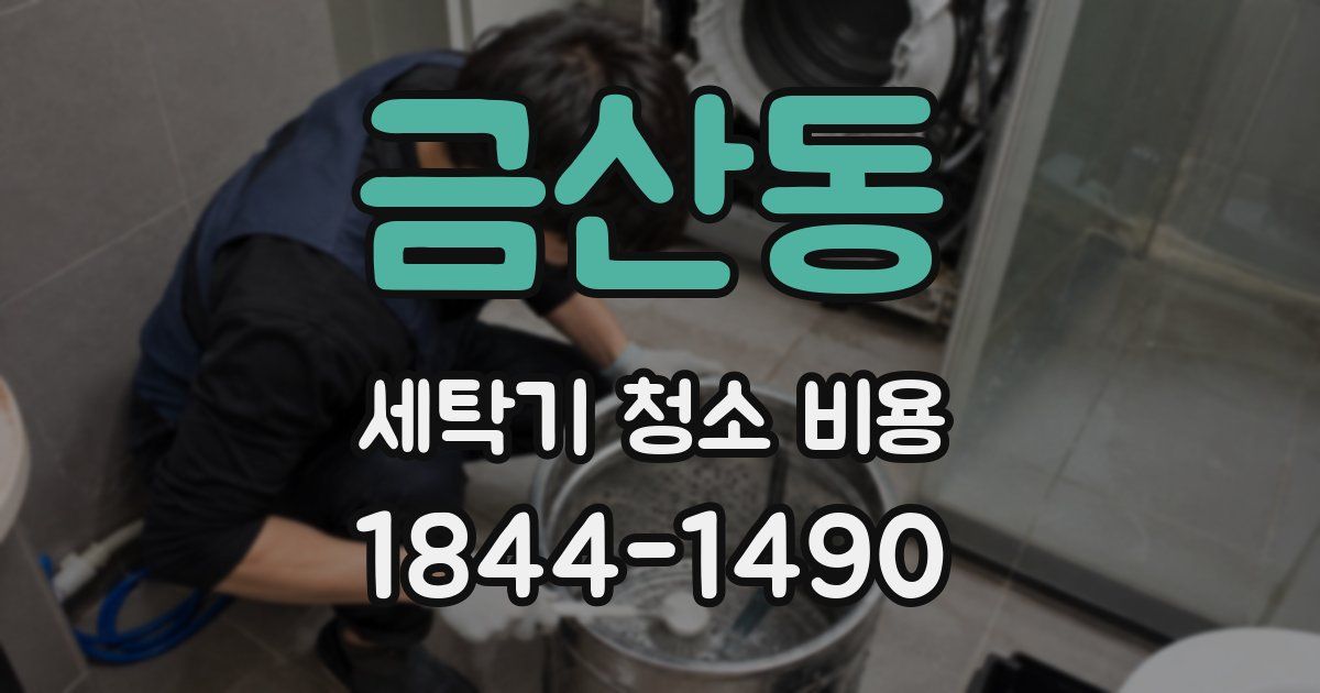 금산동 세탁기 청소 비용