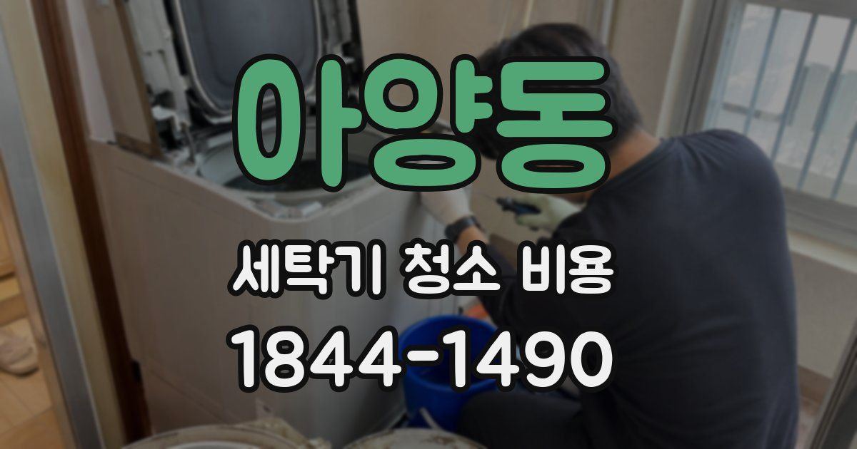 아양동 세탁기 청소 비용