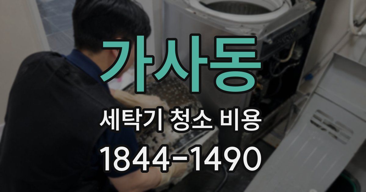 가사동 세탁기 청소 비용