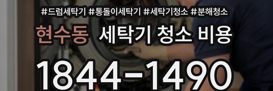현수동 세탁기 청소 비용