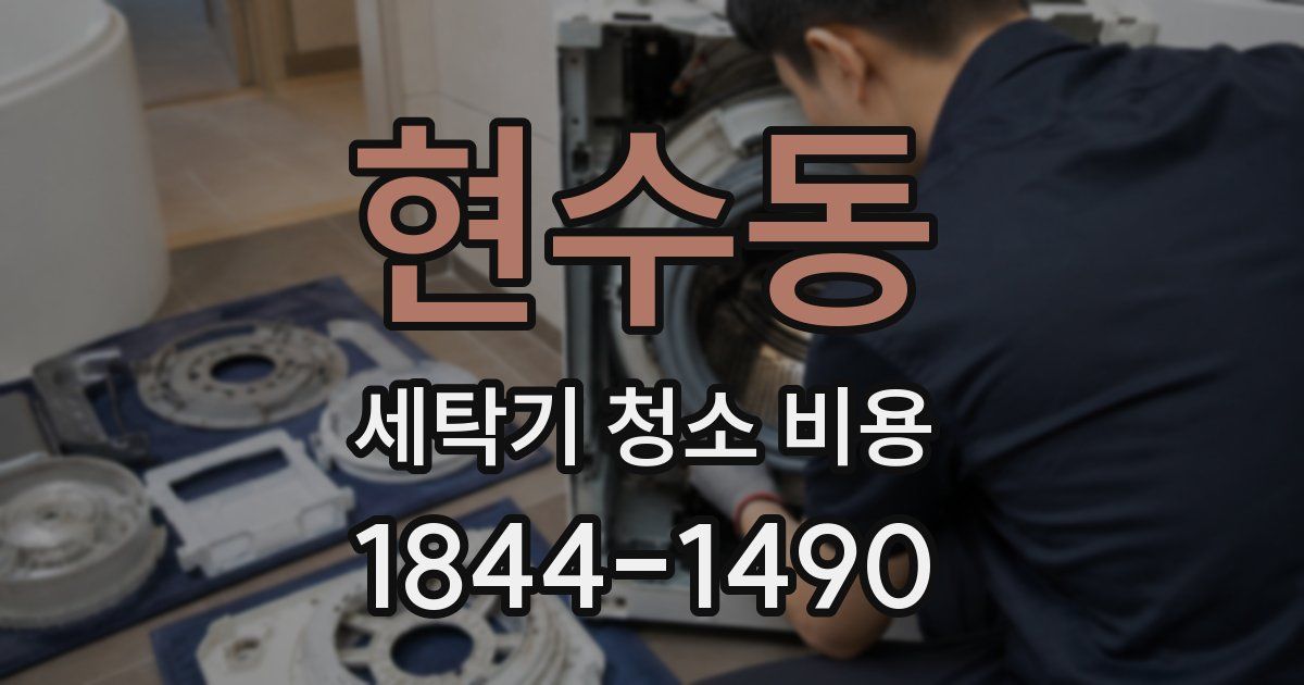 현수동 세탁기 청소 비용