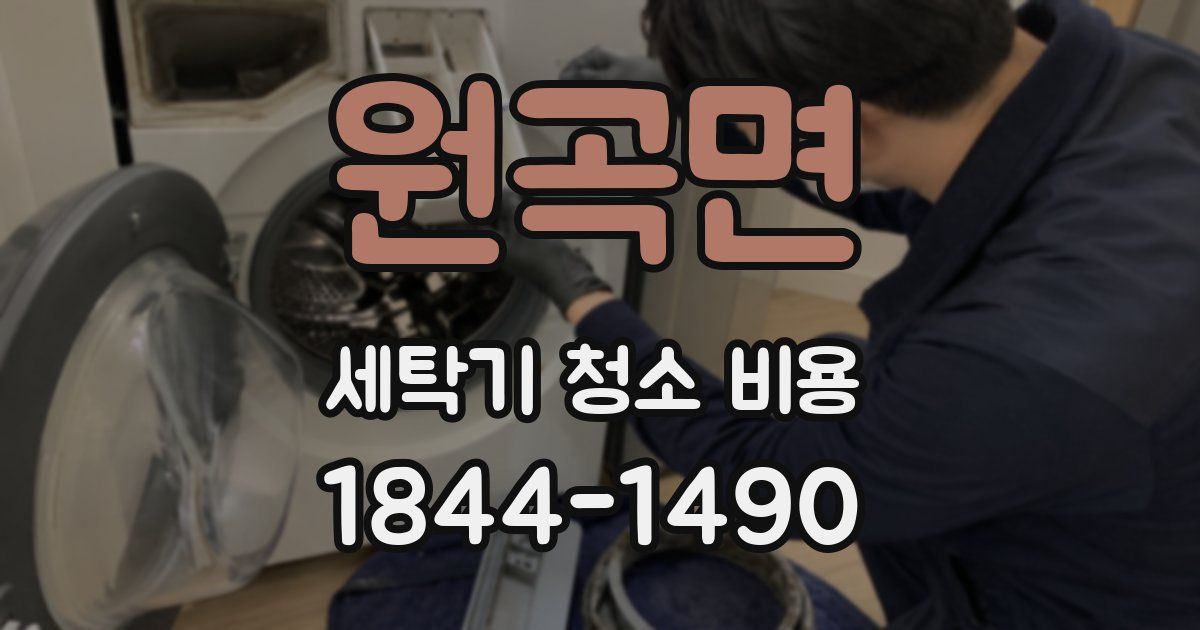 원곡면 세탁기 청소 비용