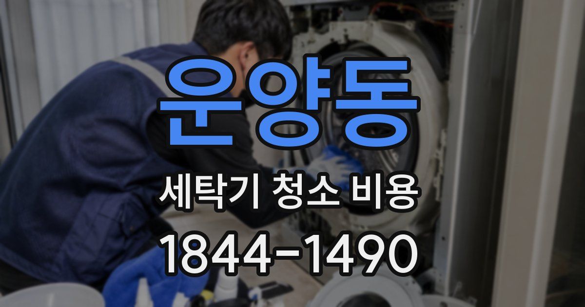 운양동 세탁기 청소 비용