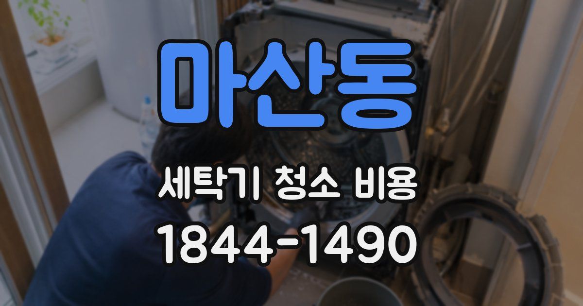 마산동 세탁기 청소 비용