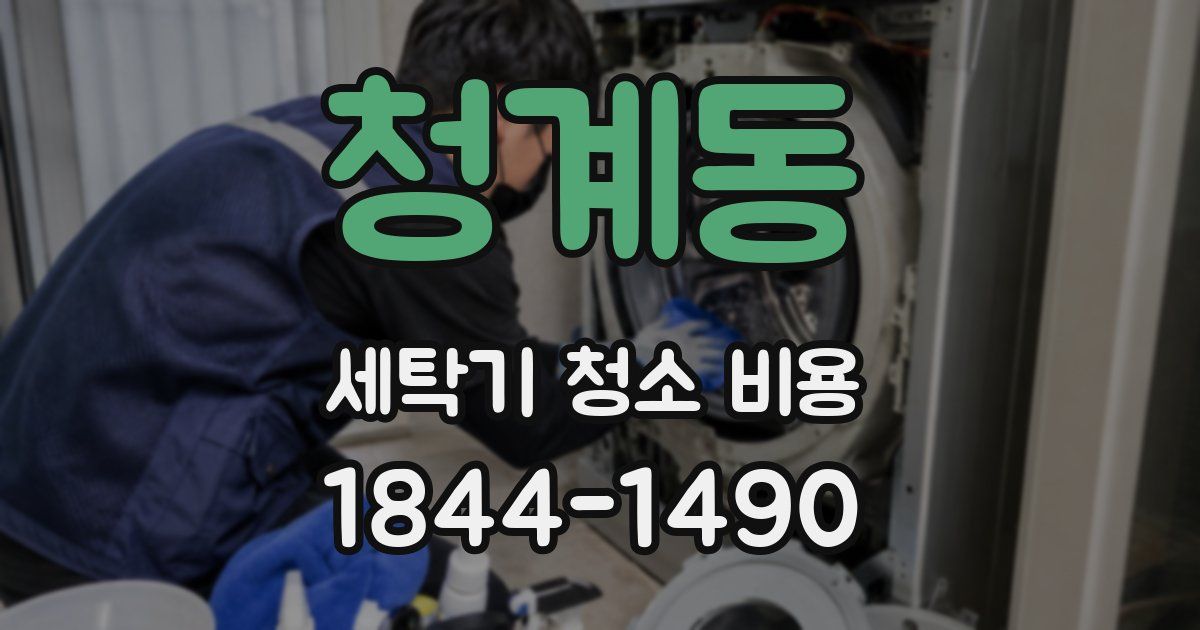 청계동 세탁기 청소 비용