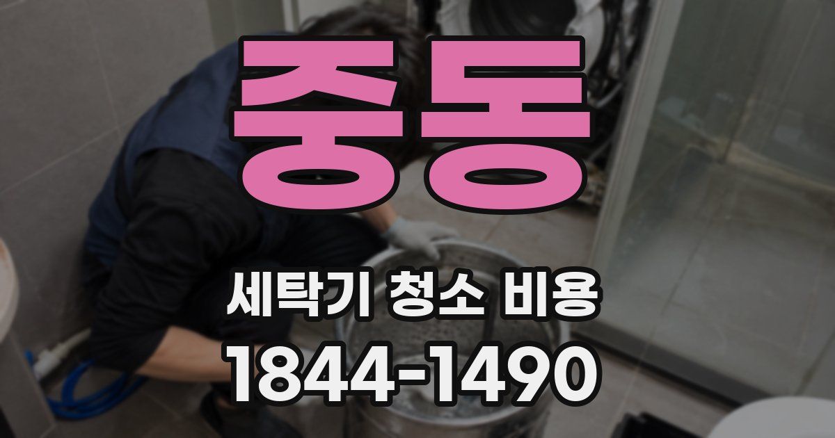 중동 세탁기 청소 비용