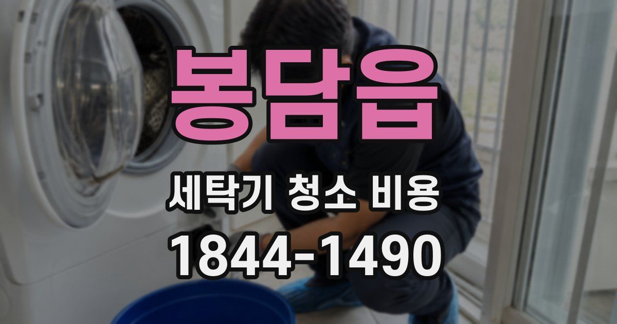 봉담읍 세탁기 청소 비용