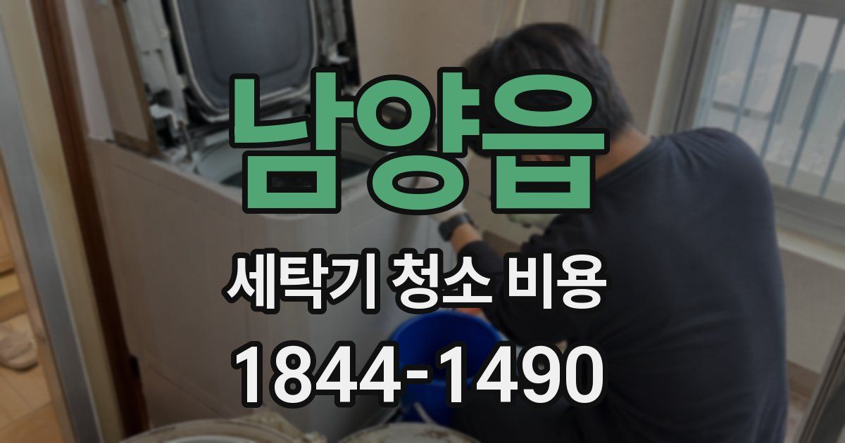 남양읍 세탁기 청소 비용