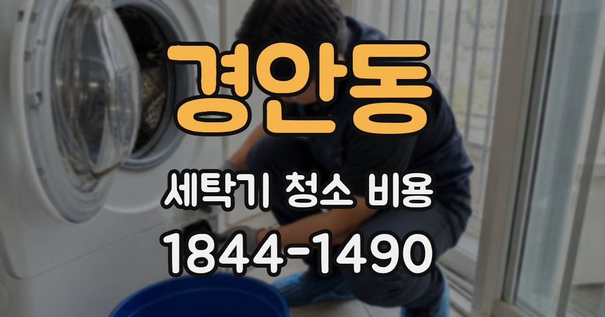 경안동 세탁기 청소 비용
