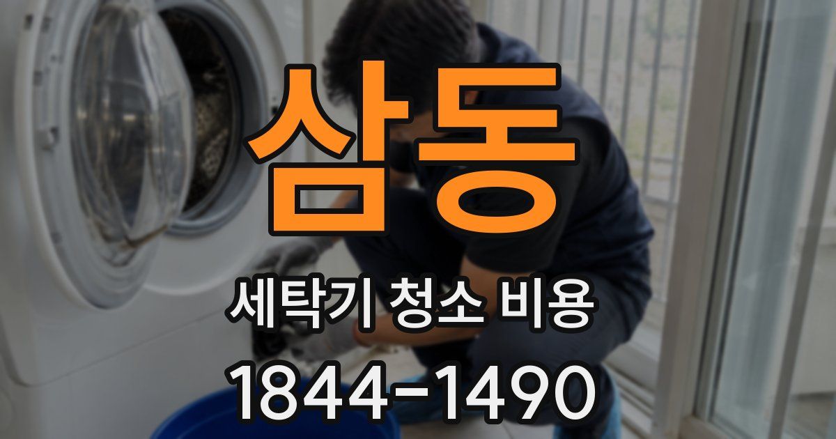 삼동 세탁기 청소 비용
