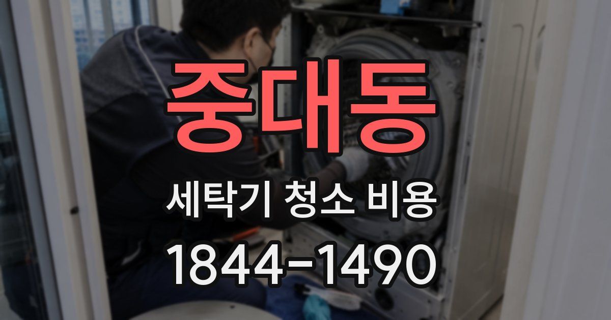 중대동 세탁기 청소 비용