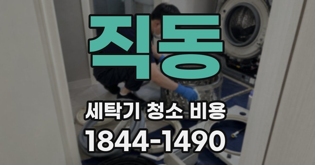 직동 세탁기 청소 비용