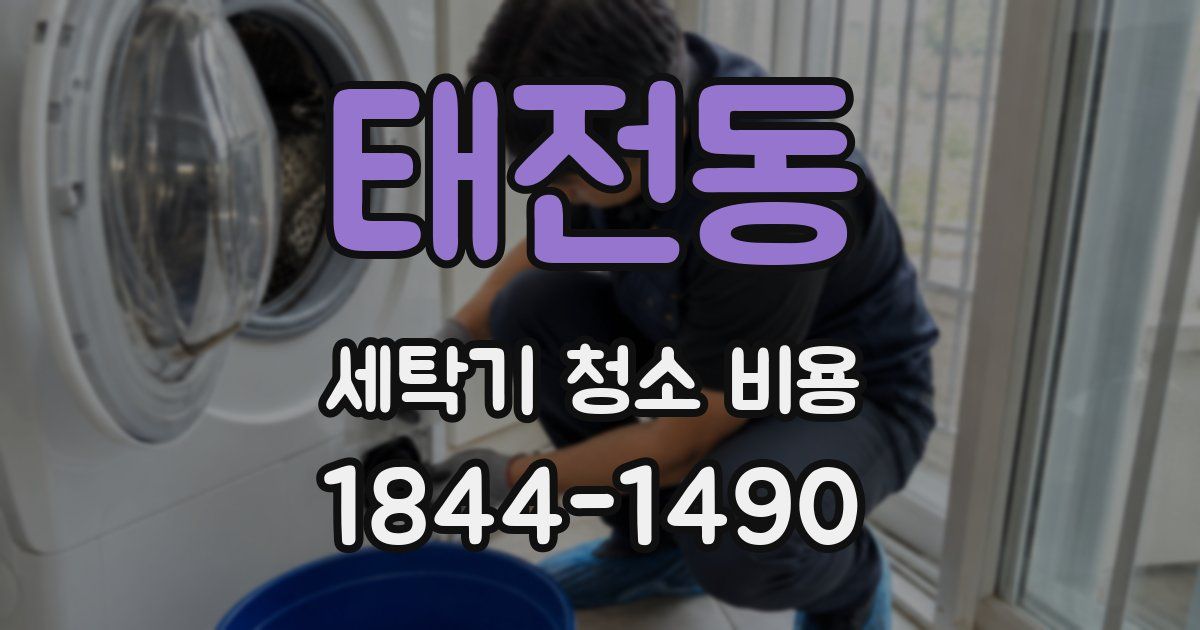 태전동 세탁기 청소 비용