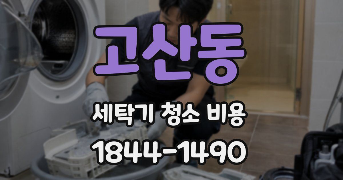 고산동 세탁기 청소 비용