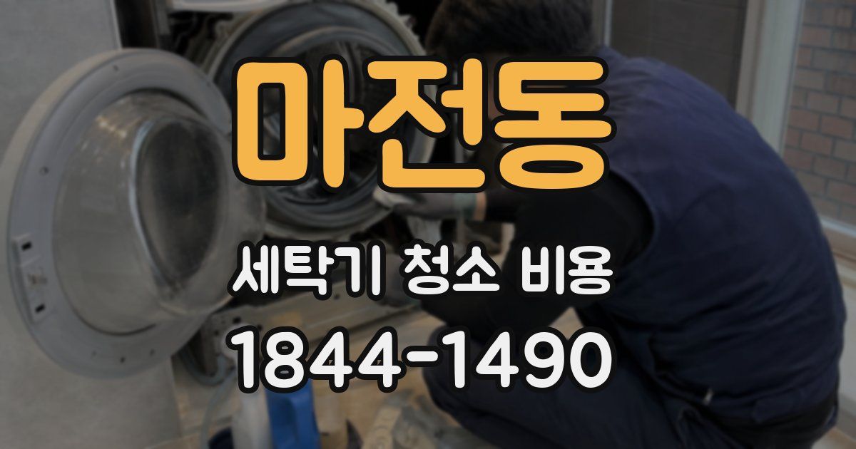 마전동 세탁기 청소 비용