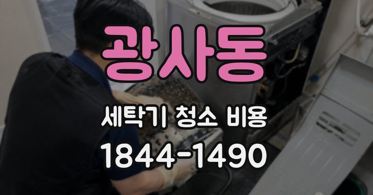 광사동 세탁기 청소 비용