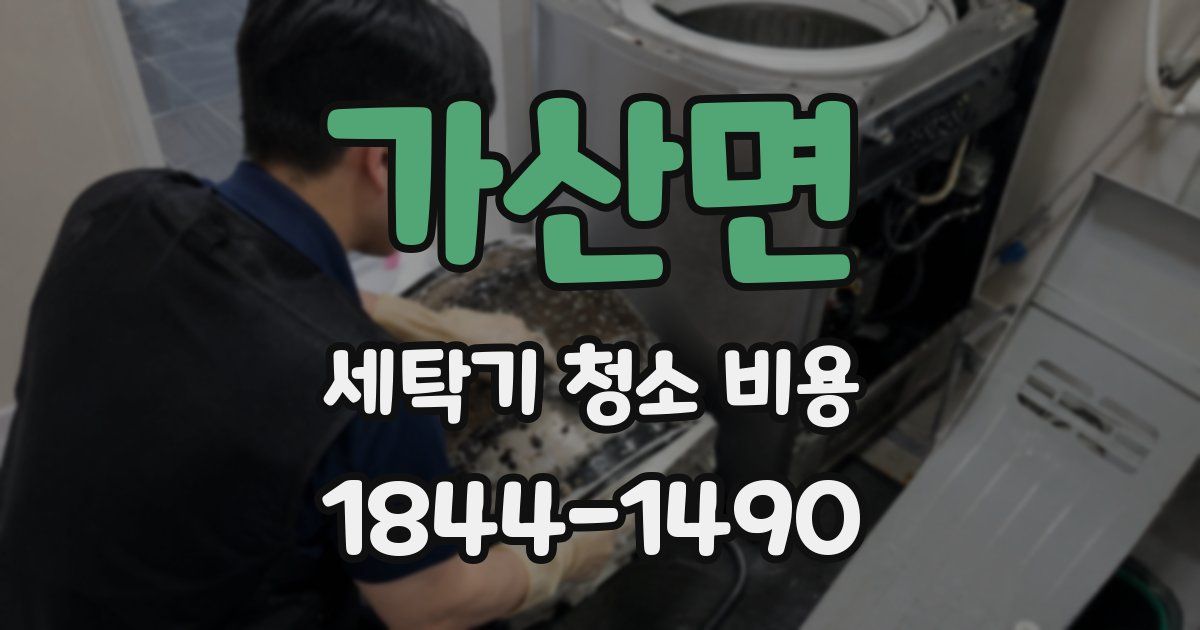 가산면 세탁기 청소 비용
