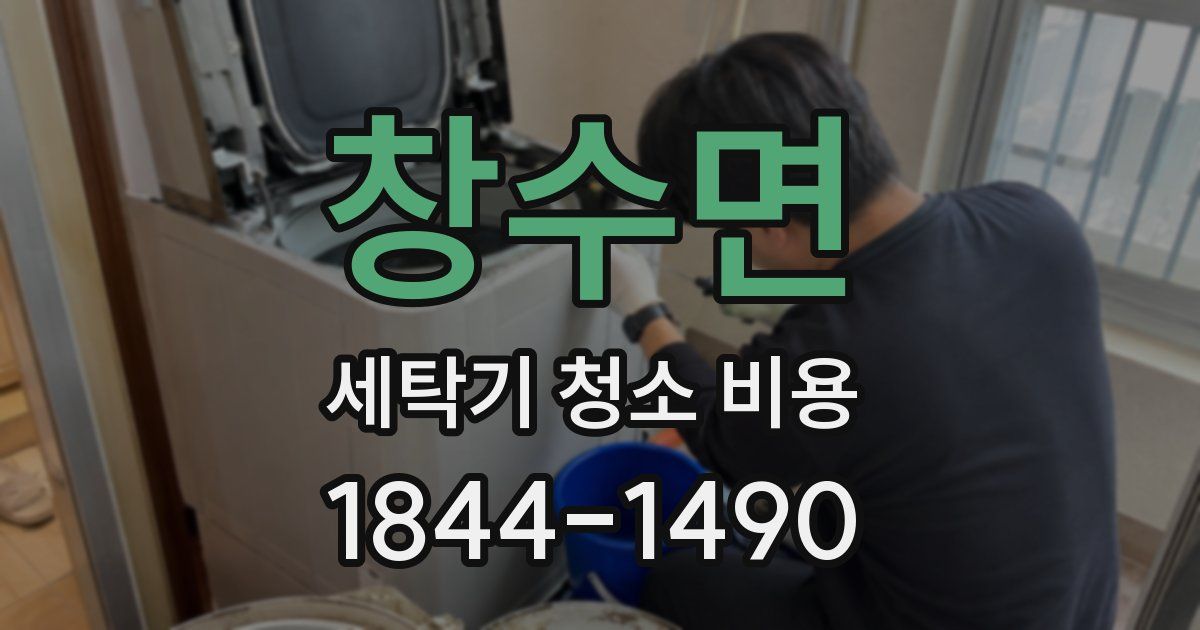 창수면 세탁기 청소 비용