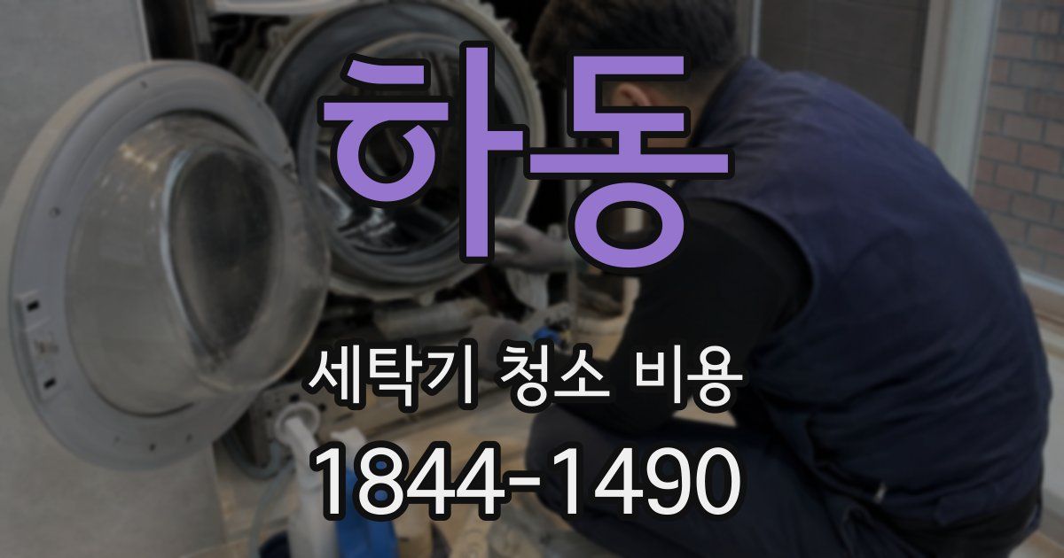 하동 세탁기 청소 비용