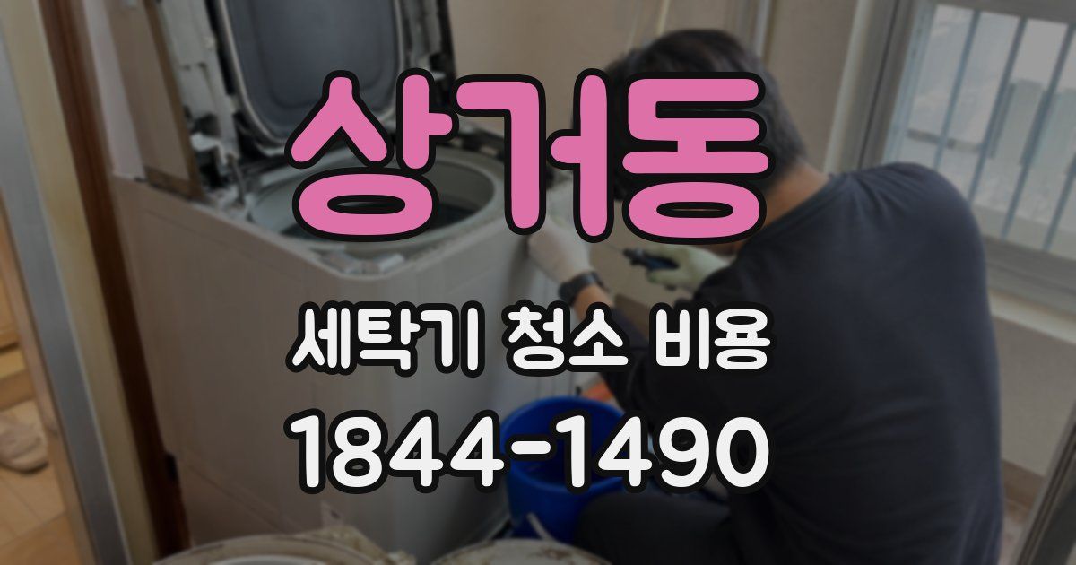 상거동 세탁기 청소 비용