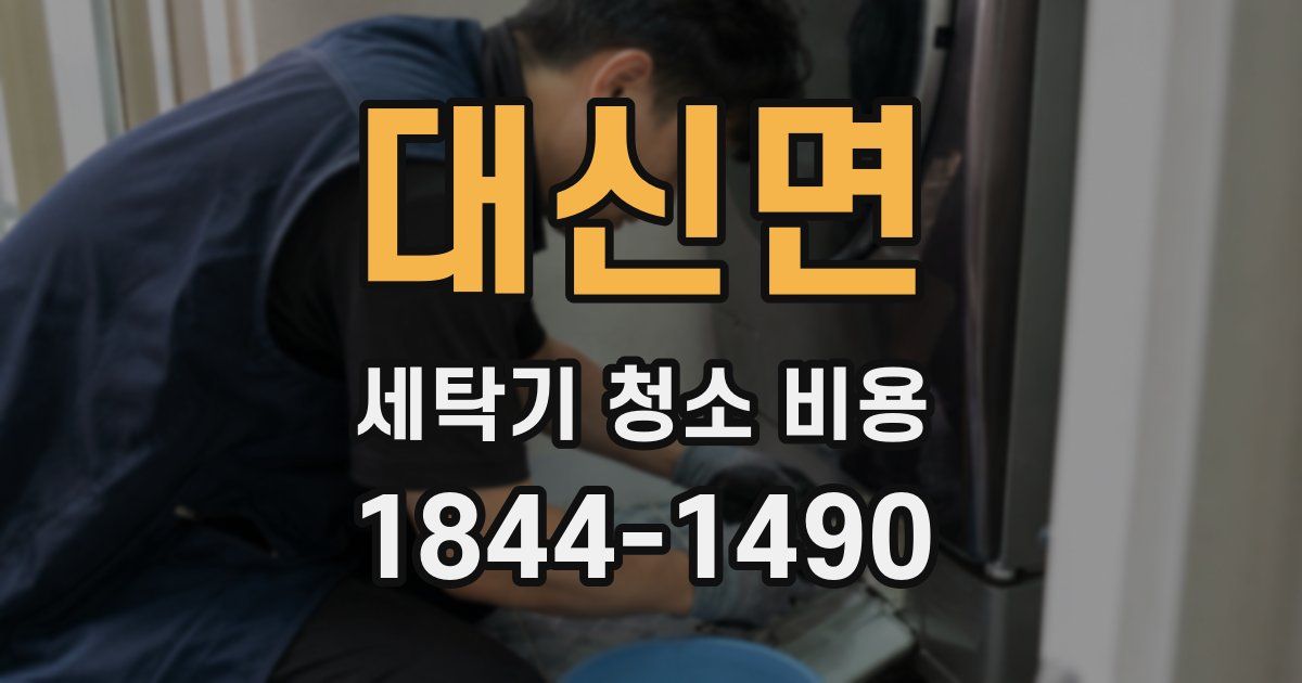 대신면 세탁기 청소 비용