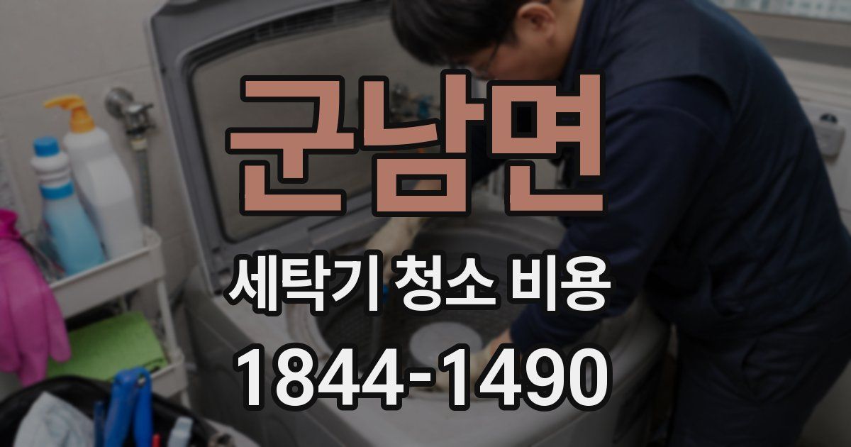 군남면 세탁기 청소 비용
