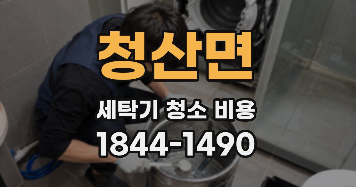청산면 세탁기 청소 비용