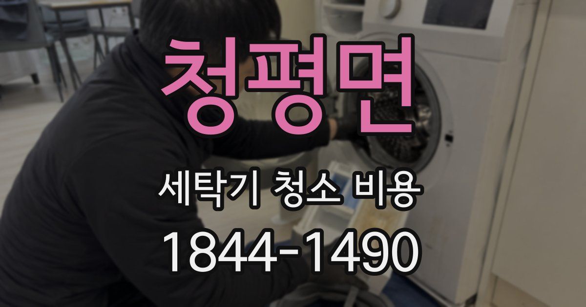 청평면 세탁기 청소 비용