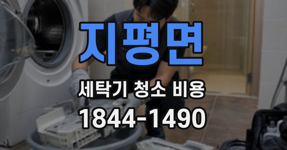 지평면 세탁기 청소 비용