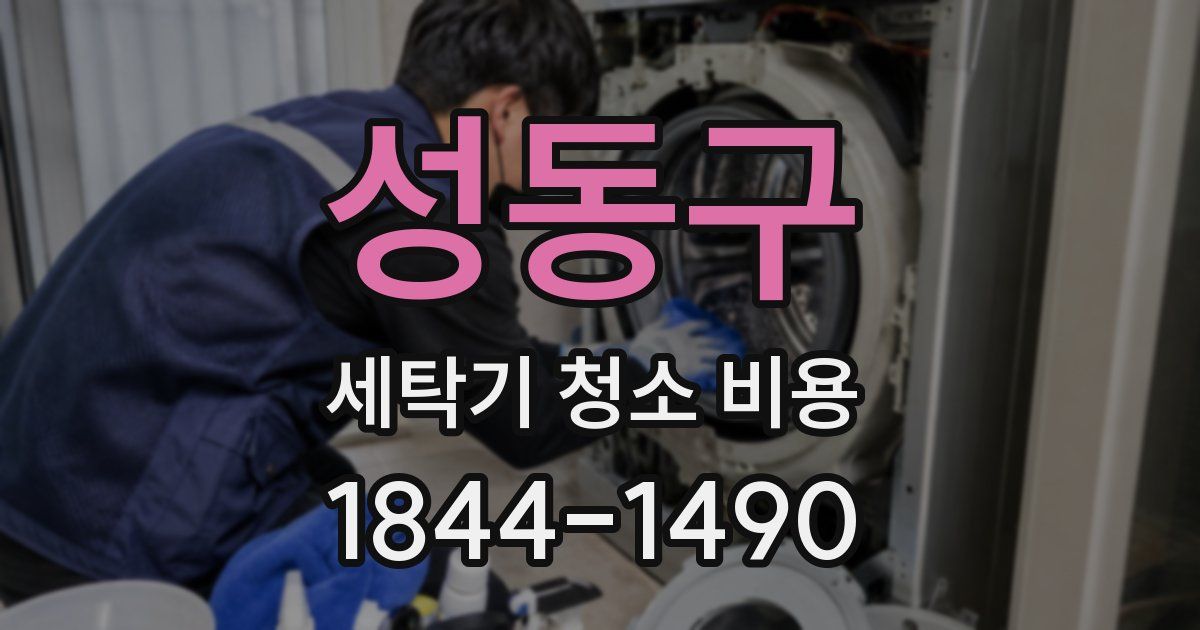성동구 세탁기 청소 비용