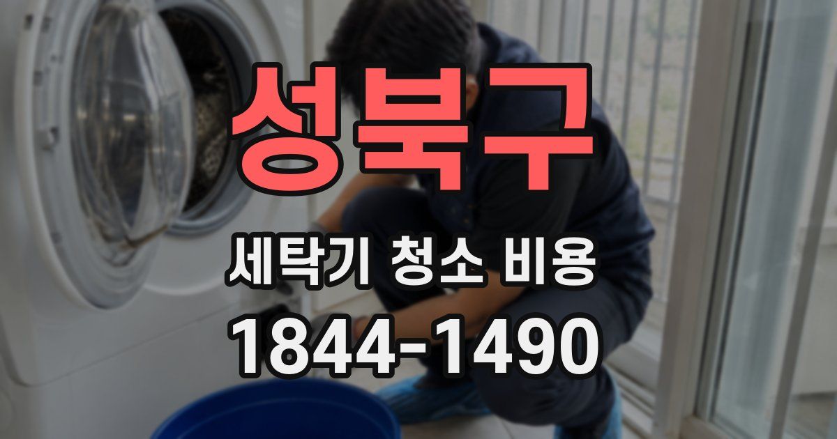 성북구 세탁기 청소 비용