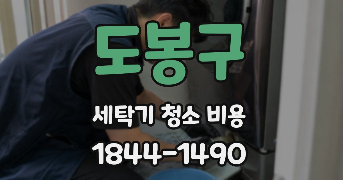 도봉구 세탁기 청소 비용