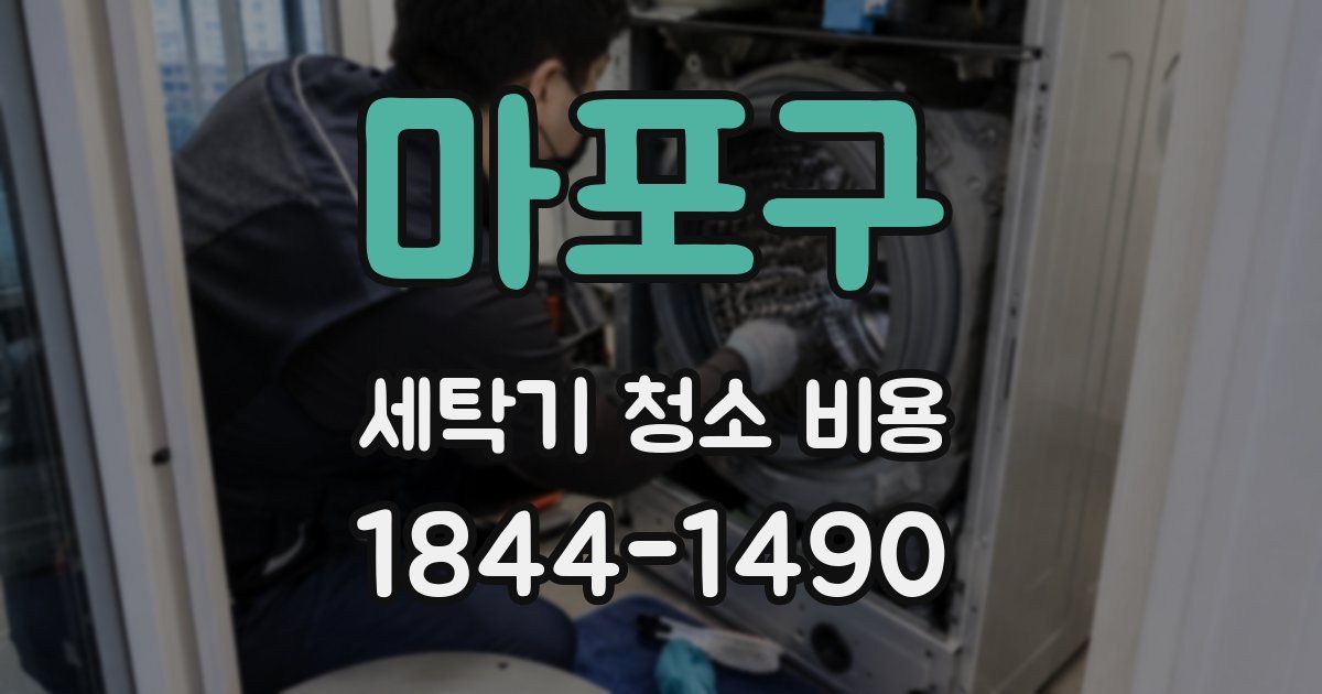 마포구 세탁기 청소 비용