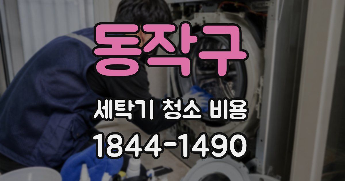 동작구 세탁기 청소 비용