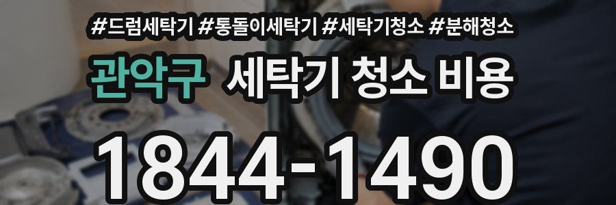 관악구 세탁기 청소 비용