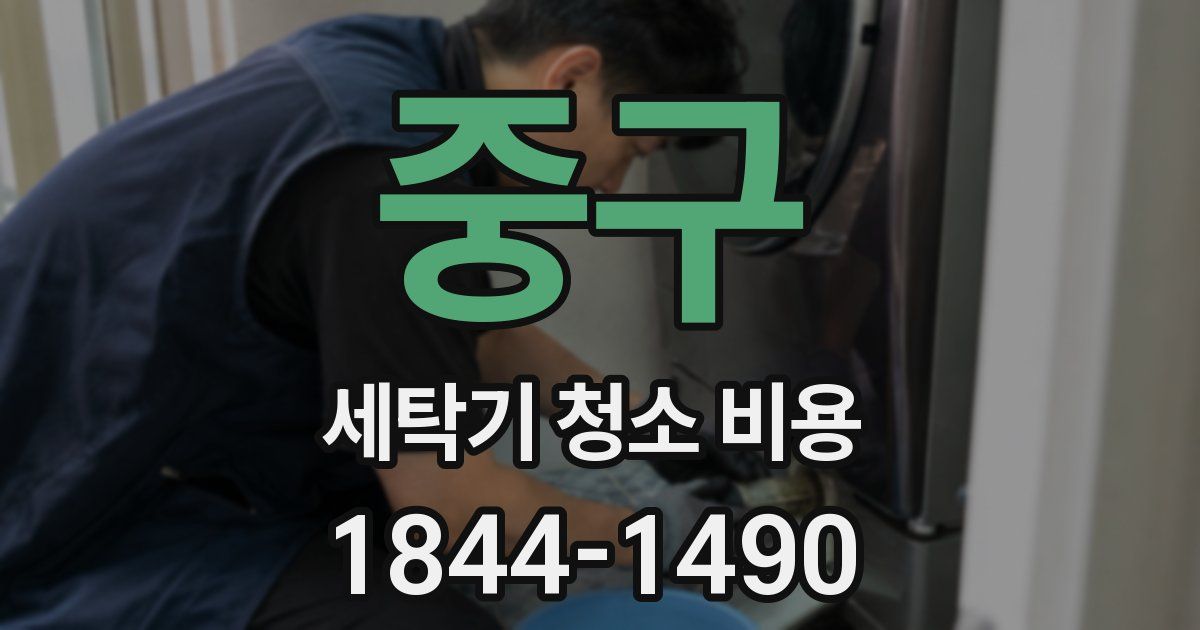 중구 세탁기 청소 비용