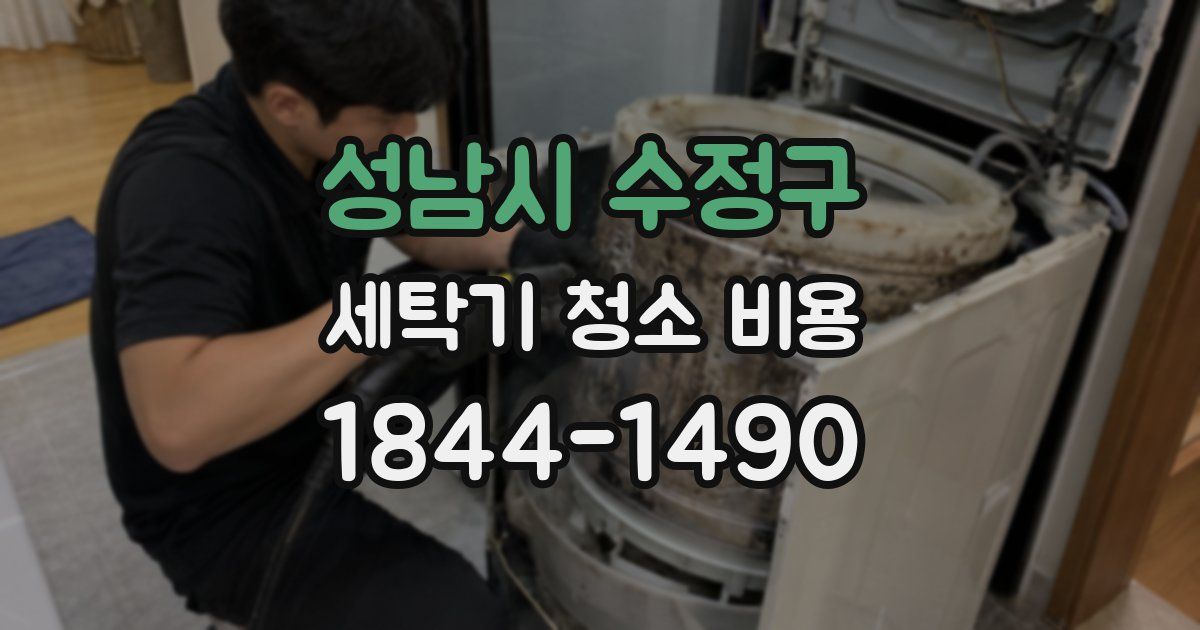 성남시 수정구 세탁기 청소 비용