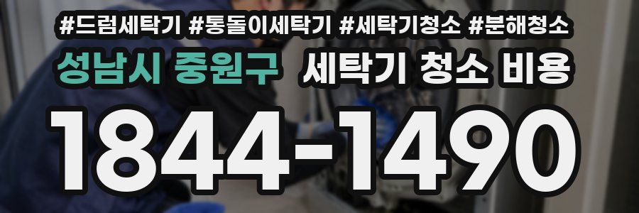 성남시 중원구 세탁기 청소 비용
