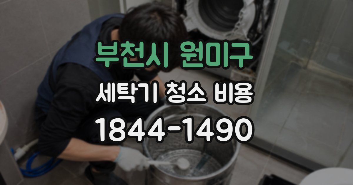 부천시 원미구 세탁기 청소 비용