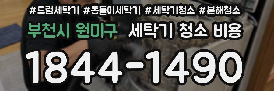 부천시 원미구 세탁기 청소 비용